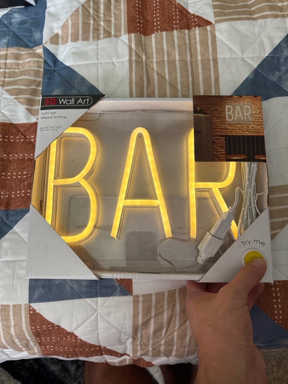 Kohl's Yellow LED 3D "BAR" Wall Sign